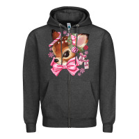 Reindeer Head Christmas Zipper Hoodie | Teevron