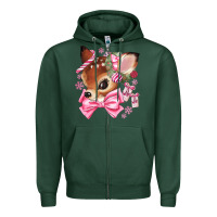 Sports Green reindeer head christmas Zipper Hoodie - MaliasSmallBusiness