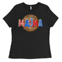 Black American mama with lightning bolt Ladies Tee - texasbilliewilder