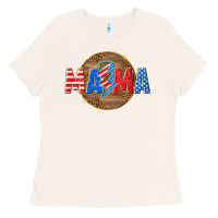 Bone American mama with lightning bolt Ladies Tee - texasbilliewilder