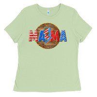 Matcha American mama with lightning bolt Ladies Tee - texasbilliewilder