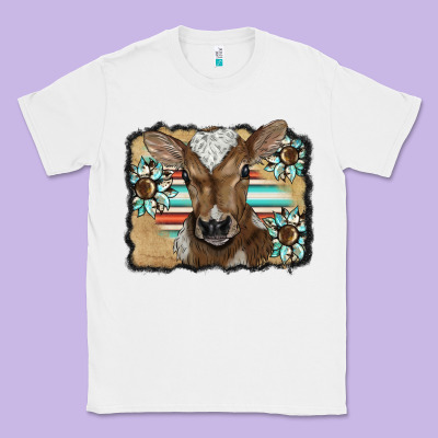 Western Wreath Baby Calf Classic Tee Designed By Barkaloodesign