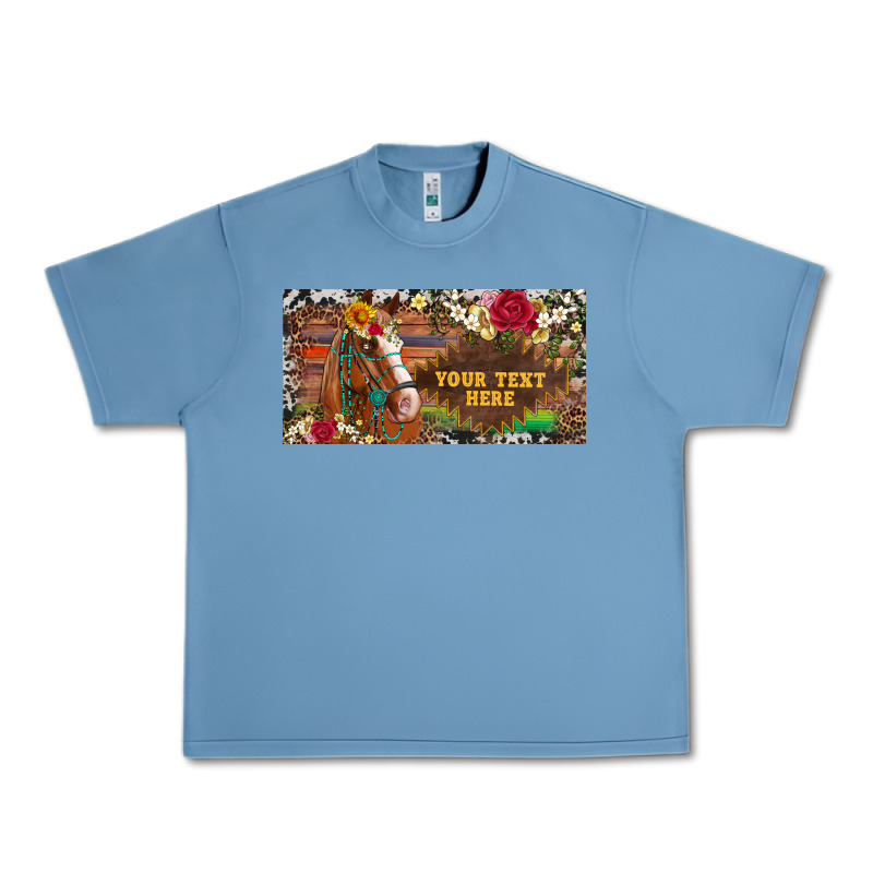 (preview)western Turquoise Gemstone Horse Cowhide Leopard Floral Backg Urban Heavy Tee by Artiststas | Teevron