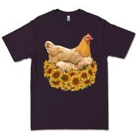 Plum chicken with sunflowers Premium Tee - RanaPortraitStore