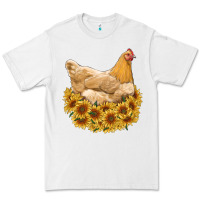 White chicken with sunflowers Premium Tee - RanaPortraitStore