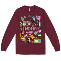 Burgundy can't talk right now doing mama stay at home stuff Long Sleeve Tee - MaliasSmallBusiness