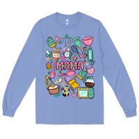Colony Blue can't talk right now doing mama stay at home stuff Long Sleeve Tee - MaliasSmallBusiness