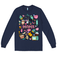 Navy can't talk right now doing mama stay at home stuff Long Sleeve Tee - MaliasSmallBusiness