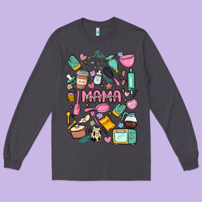 Can't Talk Right Now Doing Mama Stay At Home Stuff Long Sleeve Tee Designed By Maliassmallbusiness