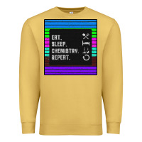 Antique Gold Eat Sleep Chemıstray Repeat Premium Sweatshirt - Bettercallsaul