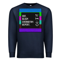 Navy Eat Sleep Chemıstray Repeat Premium Sweatshirt - Bettercallsaul