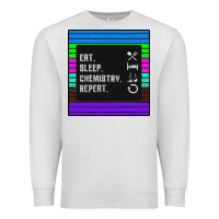 Oatmeal Heather Eat Sleep Chemıstray Repeat Premium Sweatshirt - Bettercallsaul