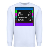 White Eat Sleep Chemıstray Repeat Premium Sweatshirt - Bettercallsaul