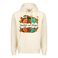 Tofu pumpkin thankful and blessed Premium Hoodie - NancyCooperArtShop
