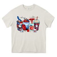Cream American nurse coffee cups Heavy Core Tee - Zillion Design Studio