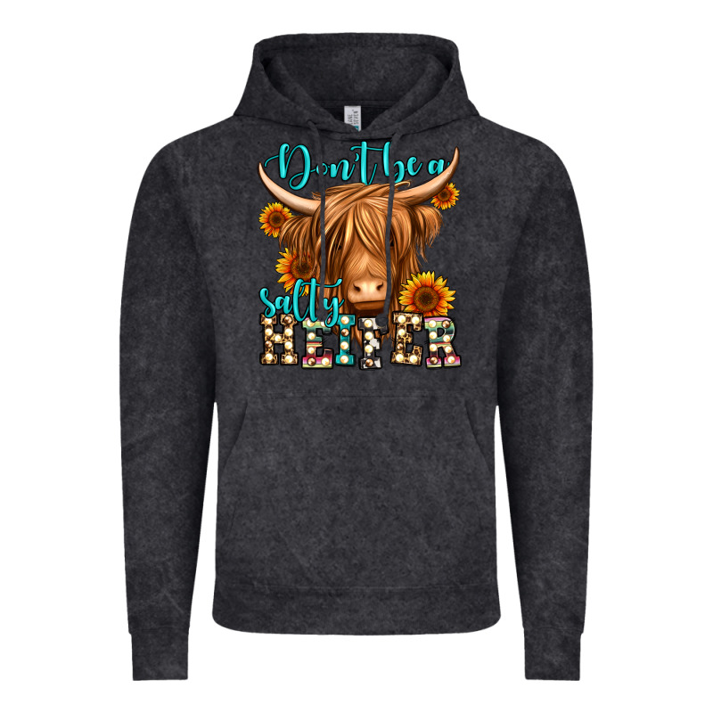Don't Be A Salty Heifer Long Haired Cow Vintage Hoodie by Jasminsmagicworld | Teevron