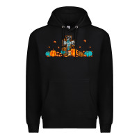 Black thankful cross pumpkin Premium Hoodie - JahusDesignShop