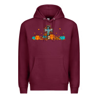 Burgundy thankful cross pumpkin Premium Hoodie - JahusDesignShop