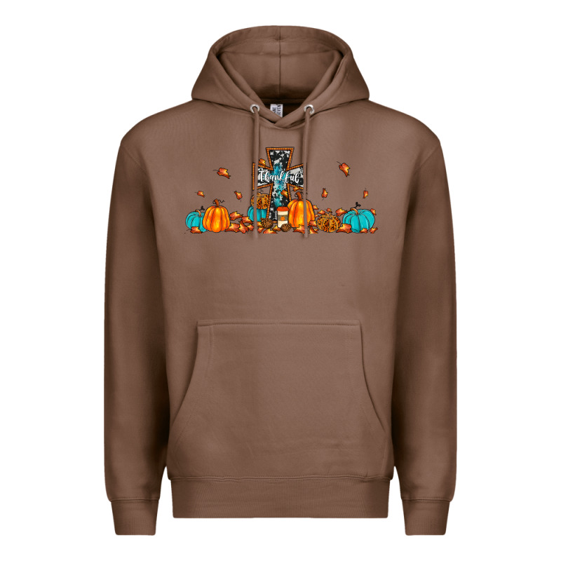 Thankful Cross Pumpkin Premium Hoodie by JahusDesignShop | Teevron