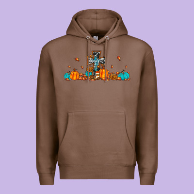 Thankful Cross Pumpkin Premium Hoodie Designed By Jahusdesignshop
