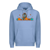 Colony Blue thankful cross pumpkin Premium Hoodie - JahusDesignShop