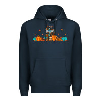 Navy thankful cross pumpkin Premium Hoodie - JahusDesignShop