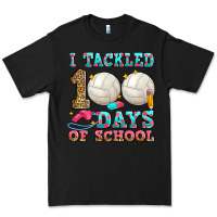 Black i tackled 100 days of school volleyball Premium Tee - Zillion Design Studio