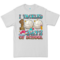 Dove Grey i tackled 100 days of school volleyball Premium Tee - Zillion Design Studio