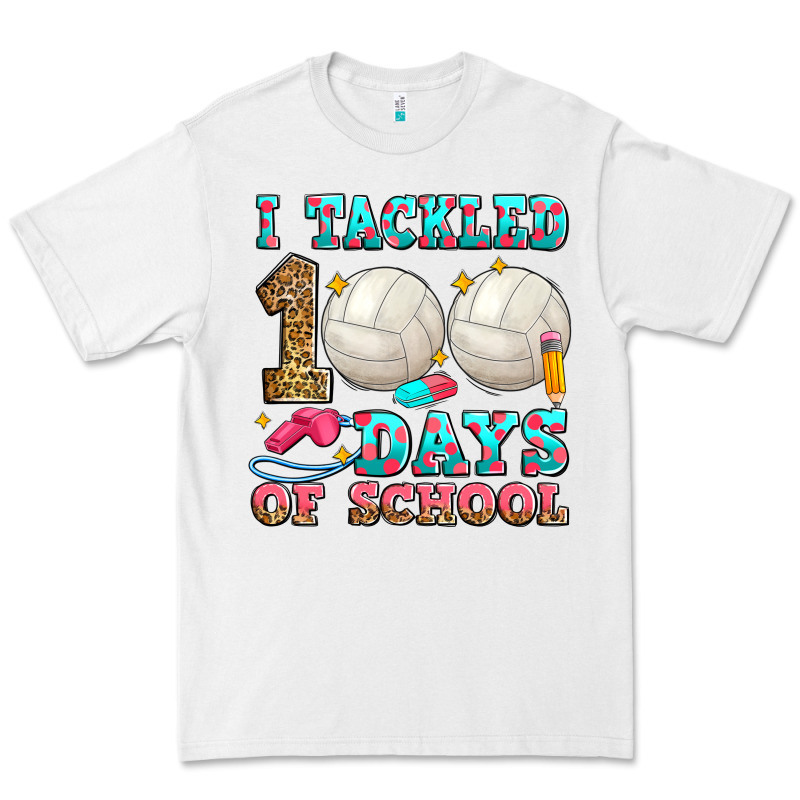 I Tackled 100 Days Of School Volleyball Premium Tee by Zillion Design Studio | Teevron
