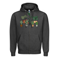 Charcoal Heather just one more plant Zipper Hoodie - MaliasSmallBusiness