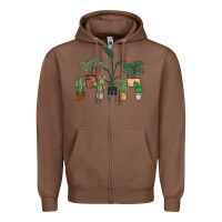 Chestnut just one more plant Zipper Hoodie - MaliasSmallBusiness