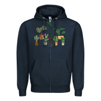 Navy just one more plant Zipper Hoodie - MaliasSmallBusiness