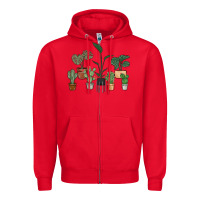Red just one more plant Zipper Hoodie - MaliasSmallBusiness