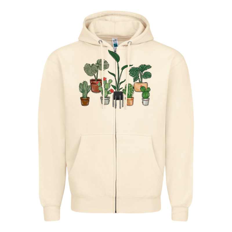 Just One More Plant Zipper Hoodie by MaliasSmallBusiness | Teevron