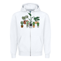 White just one more plant Zipper Hoodie - MaliasSmallBusiness