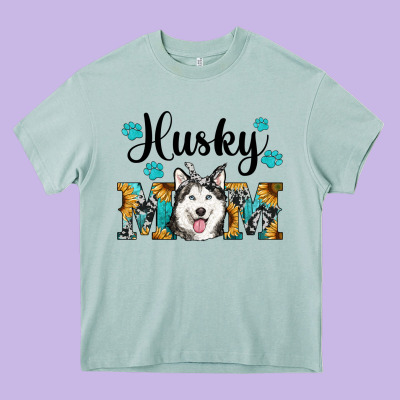 Husky Mom Western Heavy Core Tee Designed By Ranaportraitstore