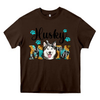 Chocolate Brown husky mom western Heavy Core Tee - RanaPortraitStore