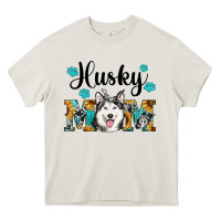 Cream husky mom western Heavy Core Tee - RanaPortraitStore