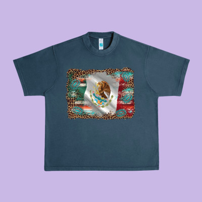Mexico Gemstone Leopard Urban Heavy Tee Designed By Adodesignshop