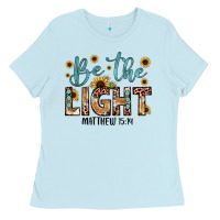 Baby Blue be the light matthew 5 14 Ladies Tee - JahusDesignShop