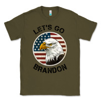 Army Green Lets Go Brandon American Bald Eagle Classic Tee - Jasminsmagicworld