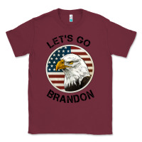 Burgundy Lets Go Brandon American Bald Eagle Classic Tee - Jasminsmagicworld