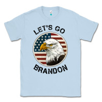 Dusty Blue Lets Go Brandon American Bald Eagle Classic Tee - Jasminsmagicworld