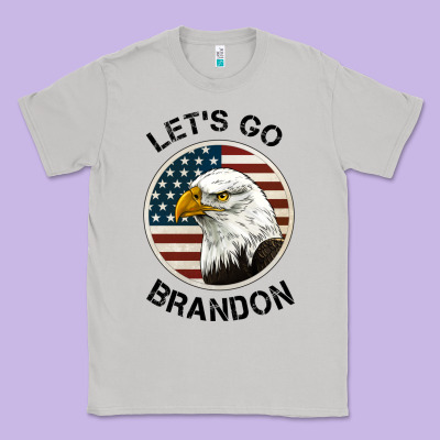 Lets Go Brandon American Bald Eagle Classic Tee Designed By Jasminsmagicworld
