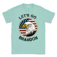 Seafoam Lets Go Brandon American Bald Eagle Classic Tee - Jasminsmagicworld