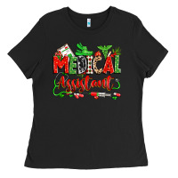 Black christmas medical assistant Ladies Tee - Zillion Design Studio