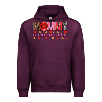 Mauve Wine Mommy is my valentine mother's day Urban Hoodie - HowdyJamesFarm