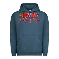 Pigment Midnight Navy Mommy is my valentine mother's day Urban Hoodie - HowdyJamesFarm