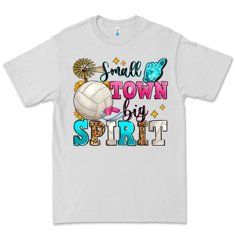 Small Town Big Spirit Volleyball Premium Tee by Zillion Design Studio | Teevron