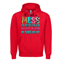 Red It's all a mess the house the car Zipper Hoodie - MaliasSmallBusiness